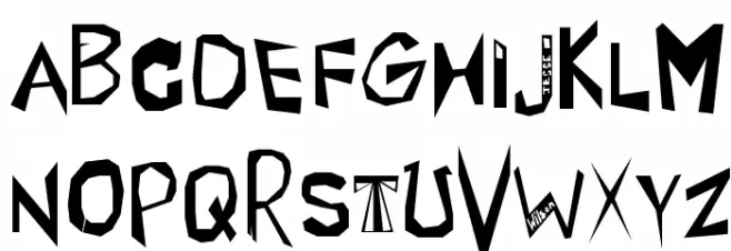 Chlorinez Schriftart Groß