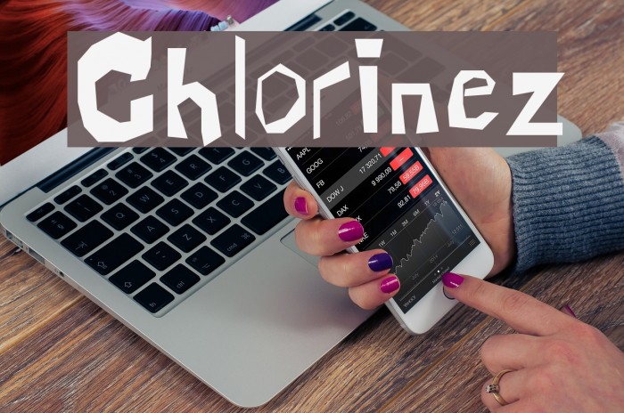 Chlorinez Font examples