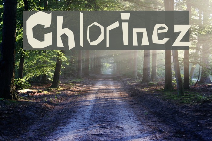 Chlorinez Font examples