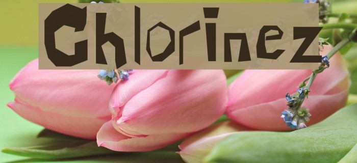 Chlorinez Font examples