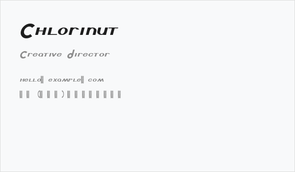 Chlorinut Business Card