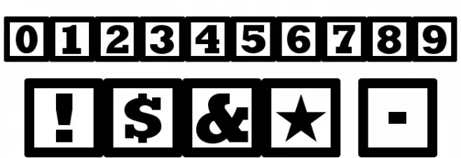 ChockABlockNF Font OTHER CHARS