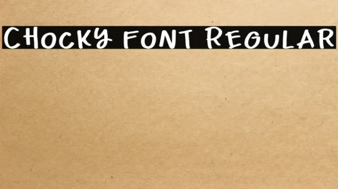 Chocky Font Regular Example 1