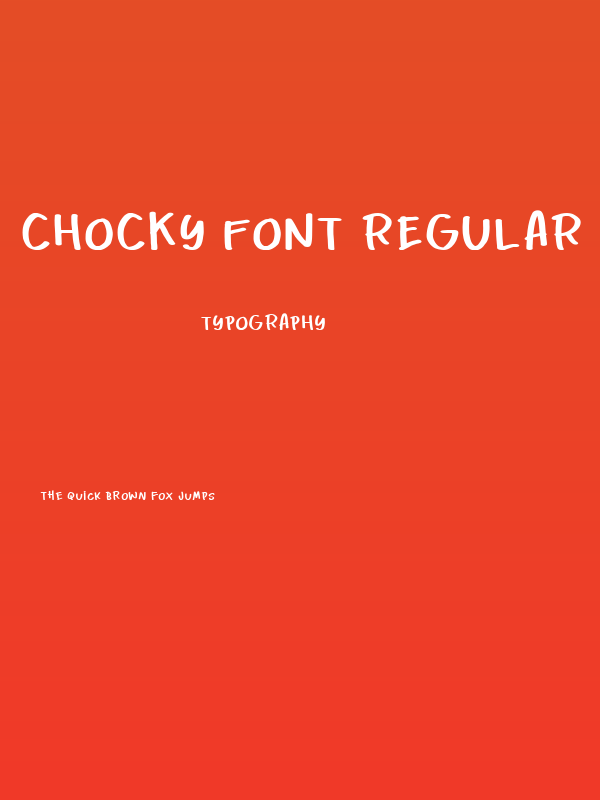 Chocky Font Regular Poster