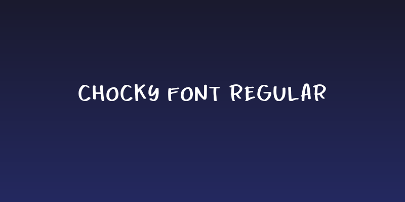 Chocky Font Regular Social Header