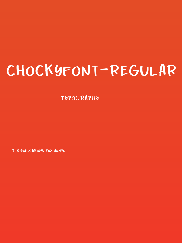 ChockyFont-Regular Poster
