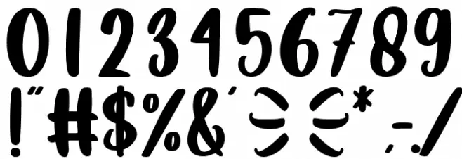 Choco Chips Font OTHER CHARS