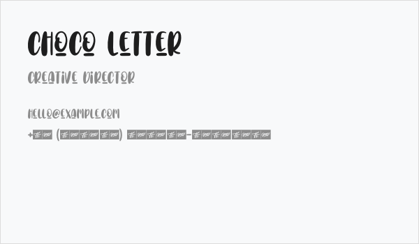 Choco Letter Business Card