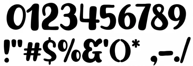 Choco Shake Font OTHER CHARS