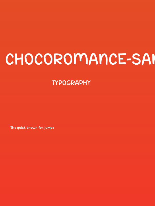 ChocoRomance-SanSerifDEMO Poster