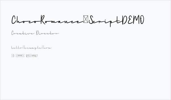 ChocoRomance-ScriptDEMO Business Card