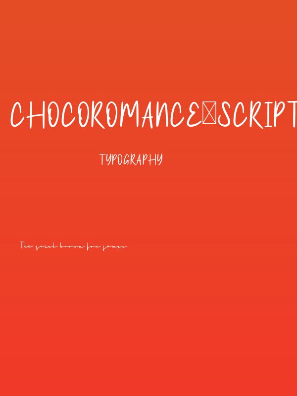 ChocoRomance-ScriptDEMO Poster