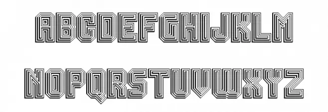 Chocobot Stacked Regular Schriftart Kleinbuchstaben