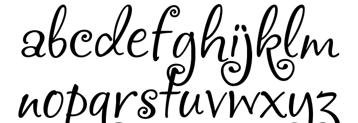 Chocogirl Font LOWERCASE