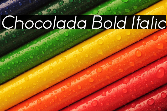 Chocolada Bold Italic Example 1