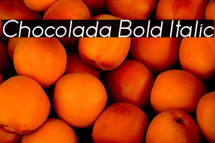 Chocolada Bold Italic Example 2