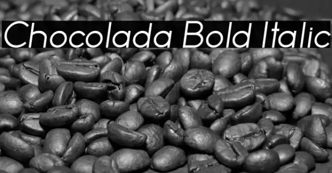 Chocolada Bold Italic Font examples