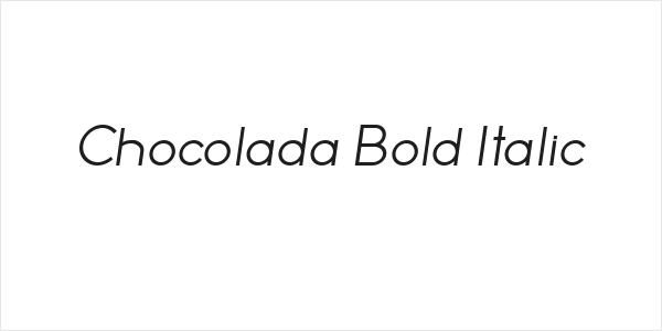Chocolada Bold Italic Logo