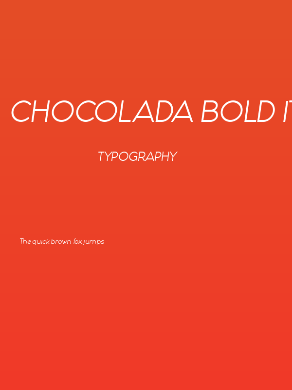 Chocolada Bold Italic Poster