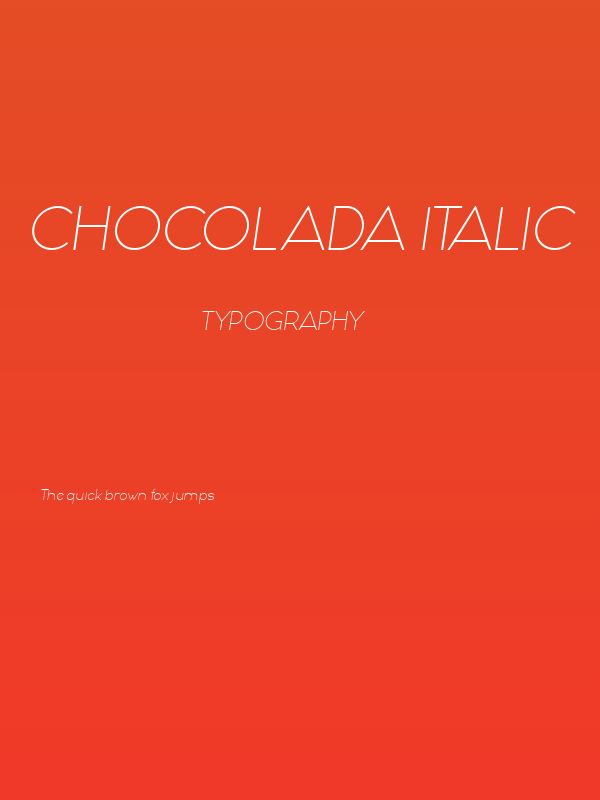 Chocolada Italic Poster