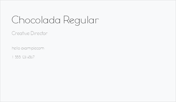 Chocolada Regular Business Card