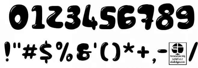 Chocolate Bar Demo Font OTHER CHARS