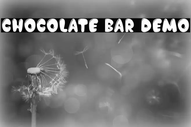 Chocolate Bar Demo Font examples