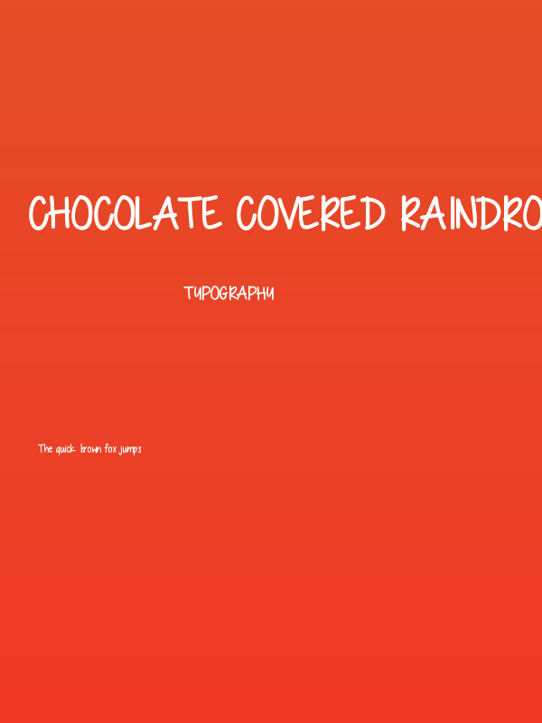 Chocolate Covered Raindrops Bold Poster
