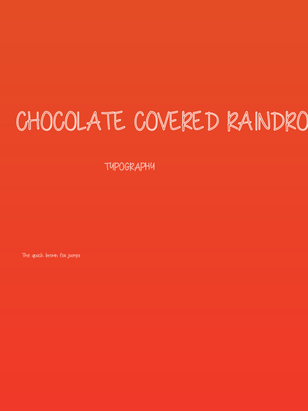 Chocolate Covered Raindrops Hollow Poster