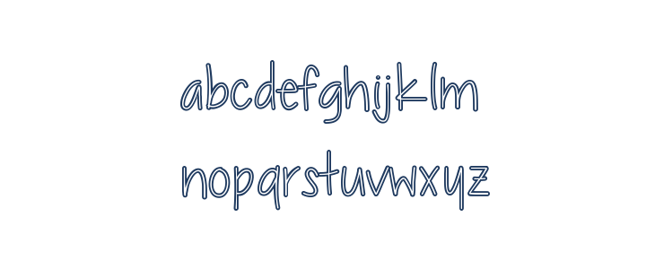 Chocolate Covered Raindrops Hollow Lowercase