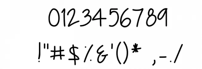 Chocolate Covered Raindrops Font OTHER CHARS