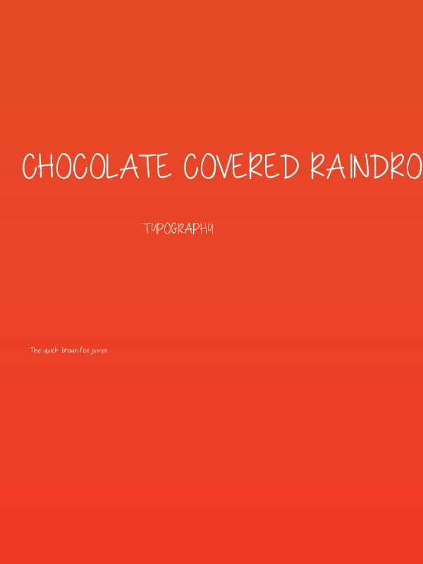 Chocolate Covered Raindrops Poster