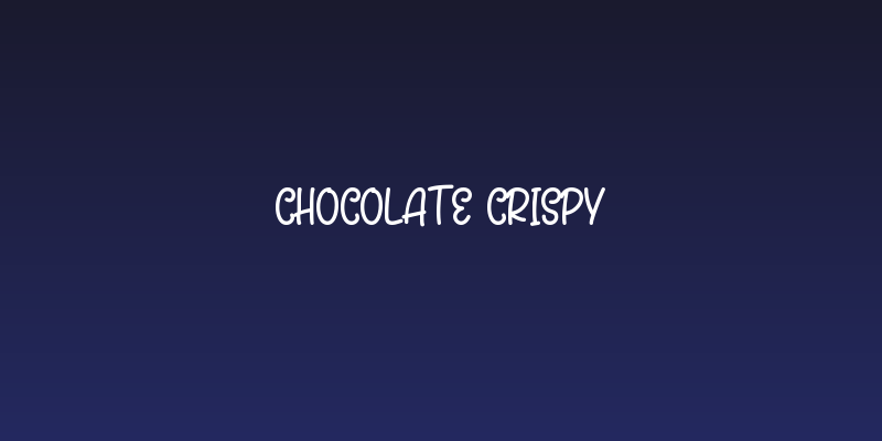 Chocolate Crispy Social Header