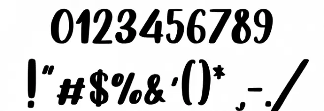 Chocolate DRINK DEMO Font OTHER CHARS