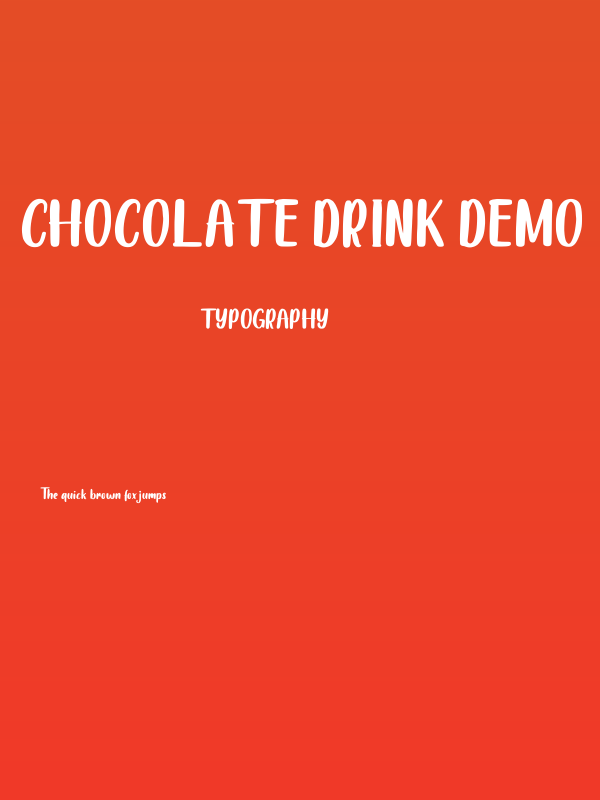 Chocolate DRINK DEMO Poster