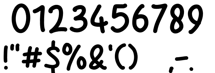 Chocolate Donuts Font OTHER CHARS