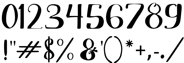 Chocolate Heart Free Font OTHER CHARS