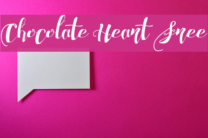 Chocolate Heart Free Font examples