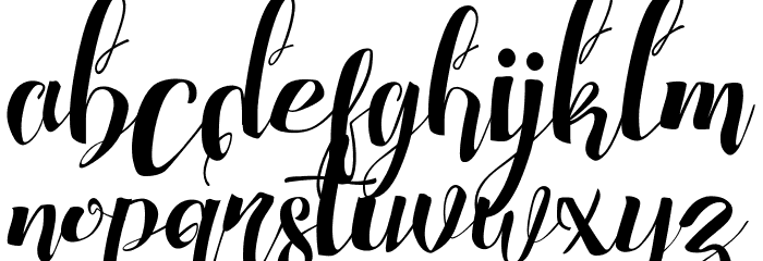 Chocolate Heart Free Font LOWERCASE