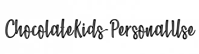 Chocolate Kids - Personal Use  baixar fontes gratis