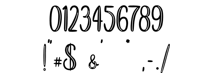 Chocolate Kids - Personal Use Font OTHER CHARS