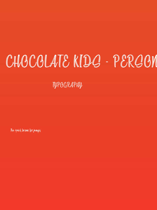 Chocolate Kids - Personal Use Poster