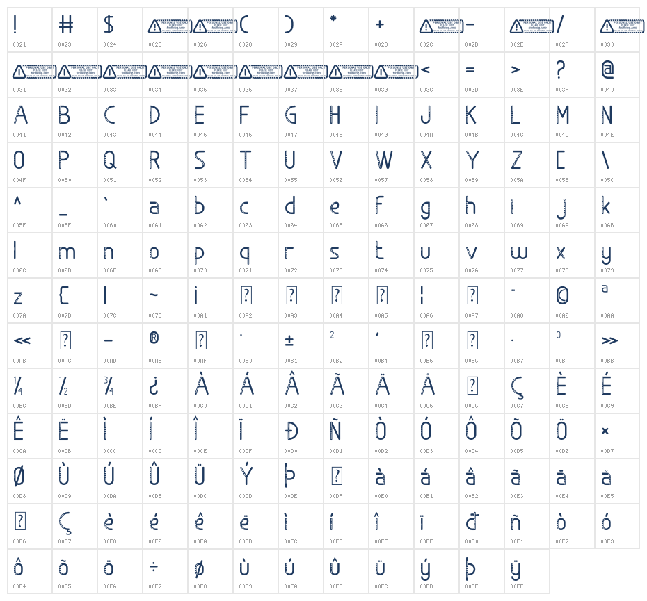 Chocolate Love PERSONAL USE ONL Character Map