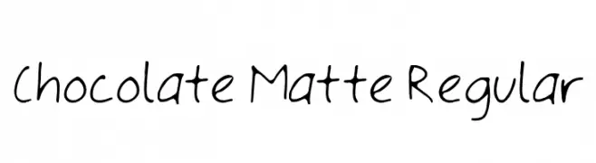 Chocolate Matte Regular  Frei Schriftart Herunterladen