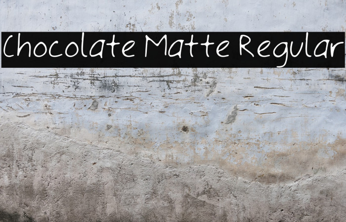 Chocolate Matte Regular Font examples