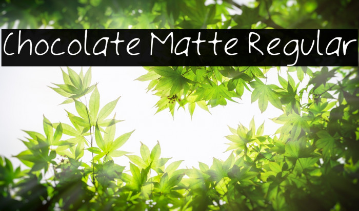 Chocolate Matte Regular Font examples