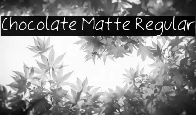 Chocolate Matte Regular Fonte examples