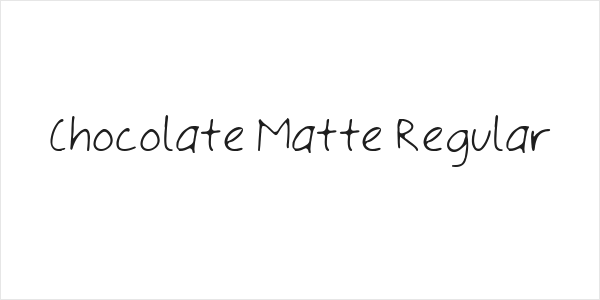 Chocolate Matte Regular Logo