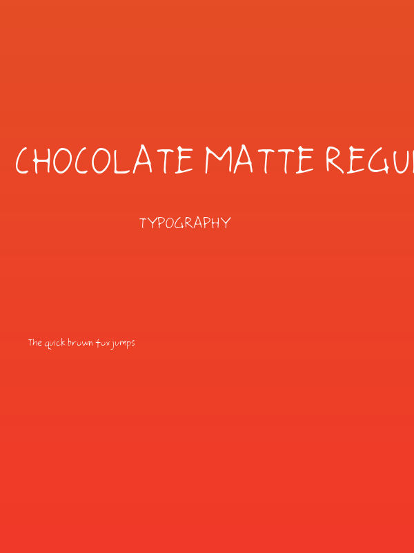 Chocolate Matte Regular Poster