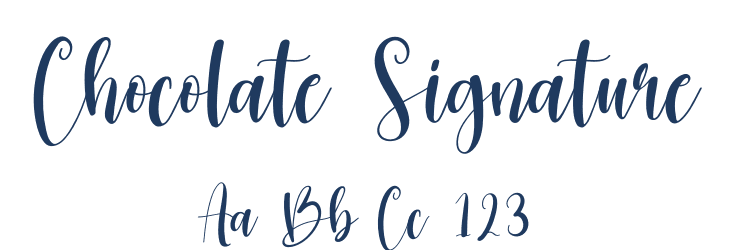 Chocolate Signature Font Preview